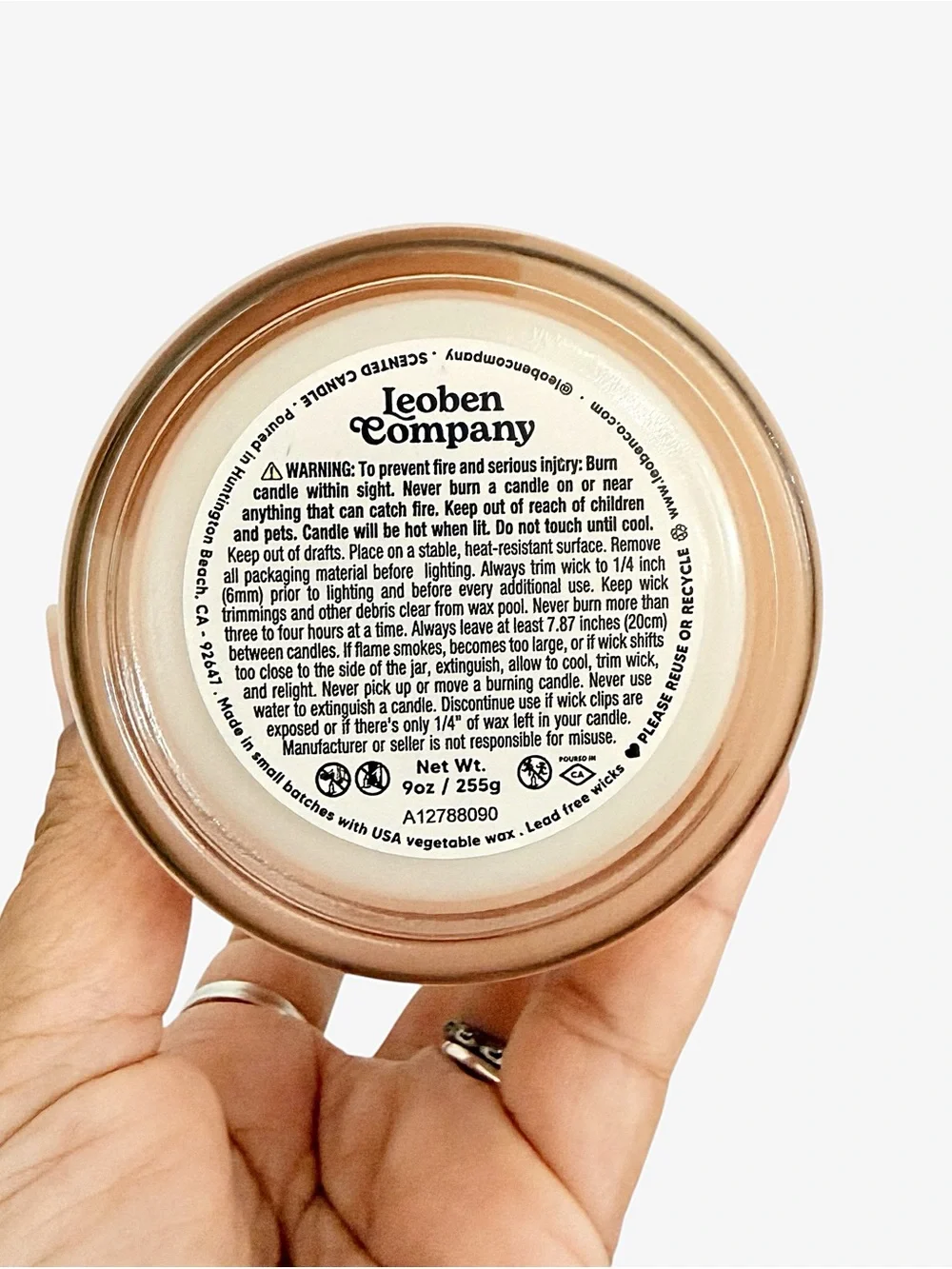 Leoben Company Guava Blossom Scented Candle - Pink